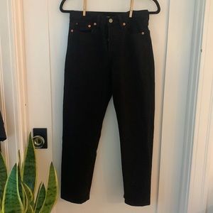 Levi Black Wedgie Straight Jeans